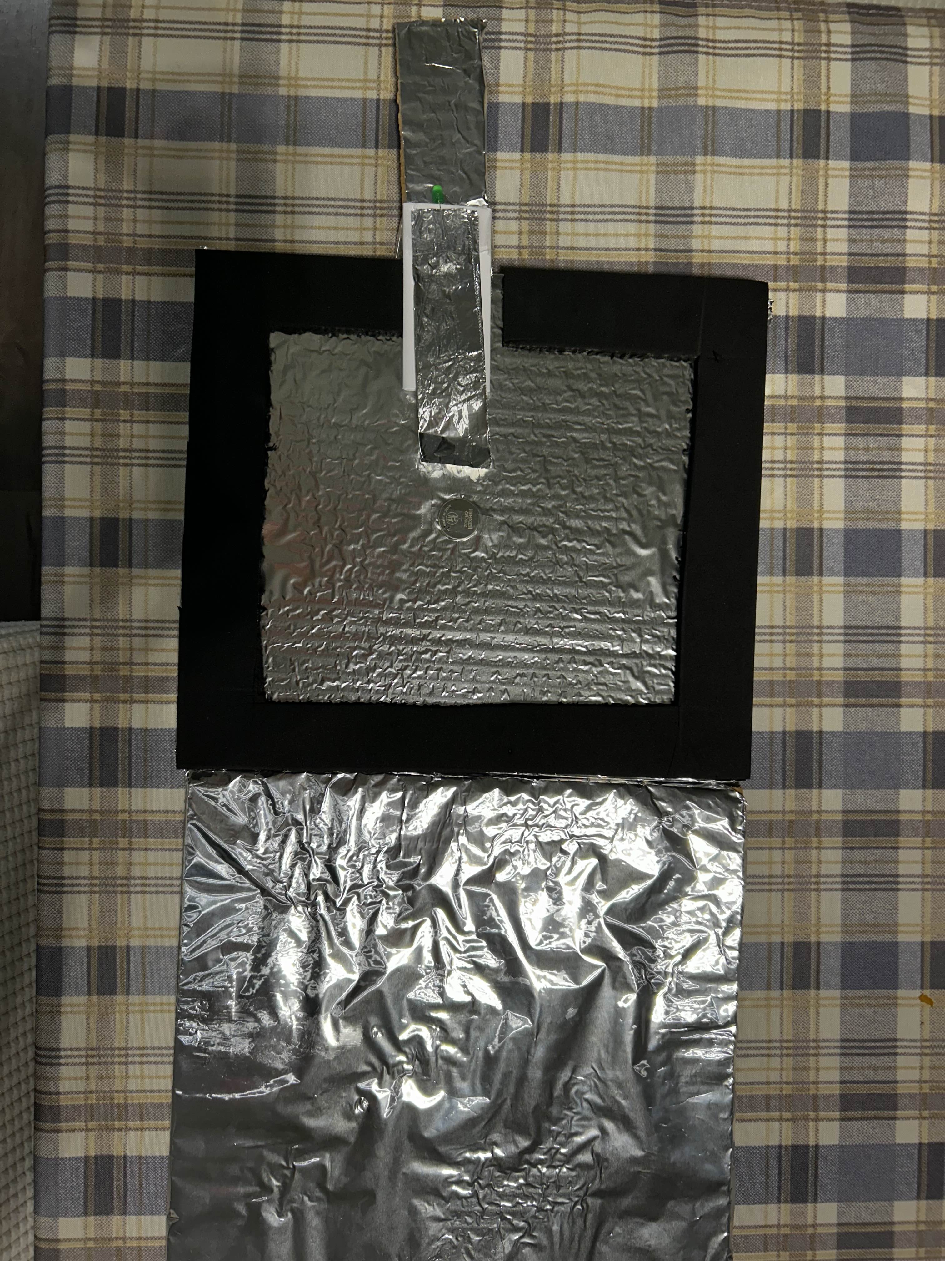 This is the inside of a pressure plate that light ups when you press down on it, either by your hands or by stepping on it. The video of it working is in my presentation.