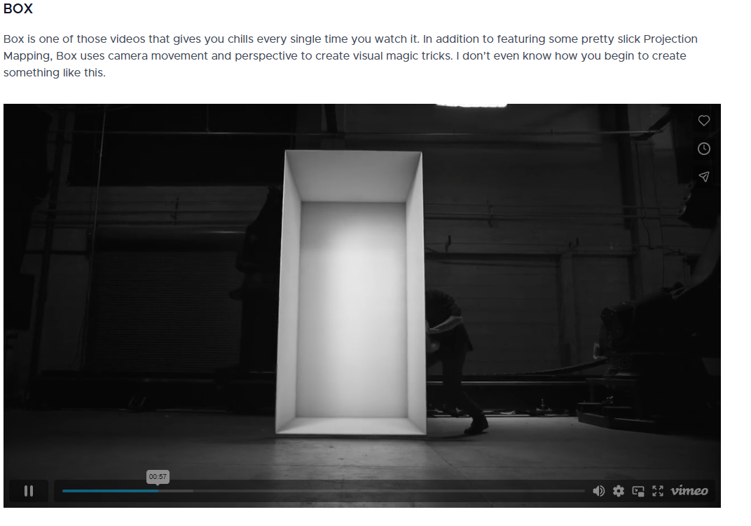 Article including cool uses of projection mapping