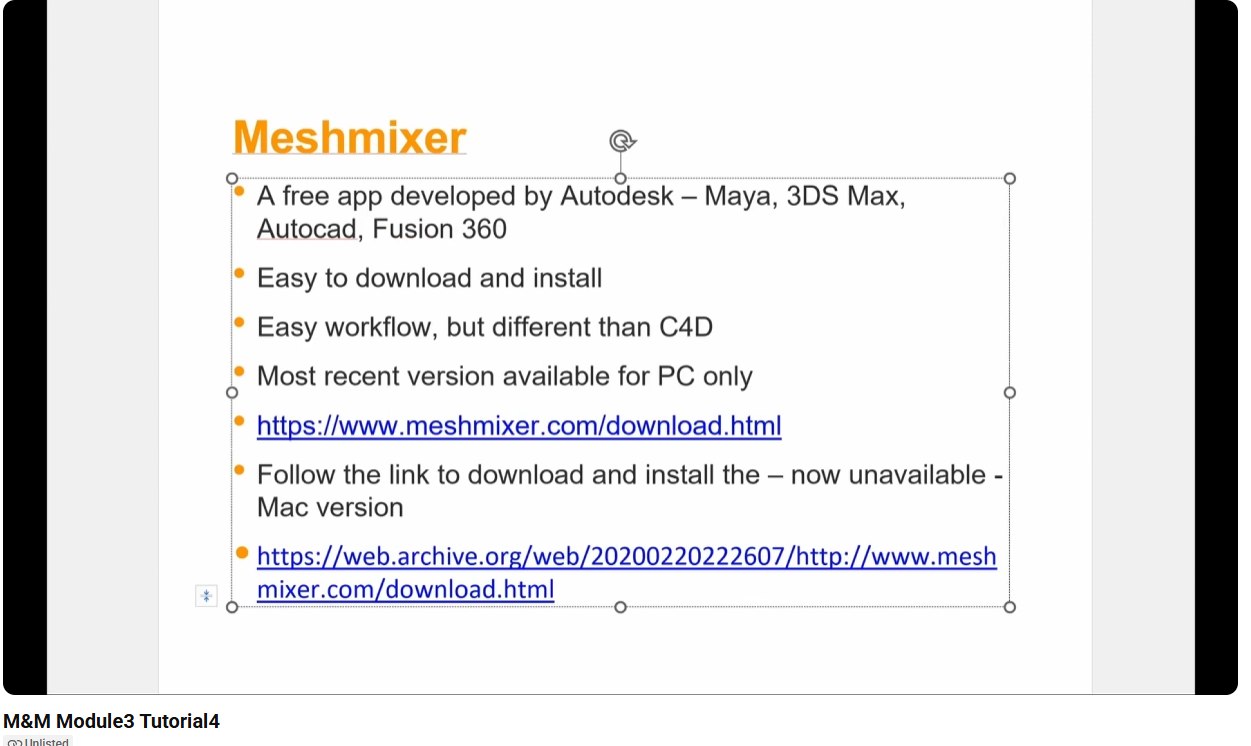 watched the meshmixer tutorial